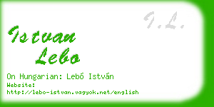 istvan lebo business card